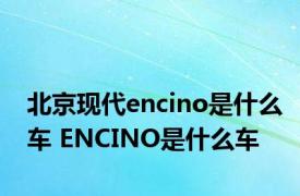 北京现代encino是什么车 ENCINO是什么车