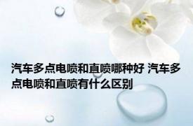 汽车多点电喷和直喷哪种好 汽车多点电喷和直喷有什么区别