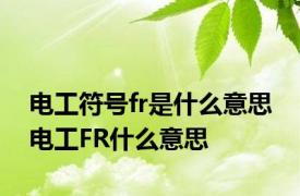 电工符号fr是什么意思 电工FR什么意思