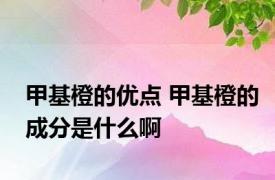 甲基橙的优点 甲基橙的成分是什么啊