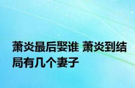 萧炎最后娶谁 萧炎到结局有几个妻子