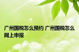 广州国税怎么预约 广州国税怎么网上申报