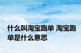 什么叫淘宝跑单 淘宝跑单是什么意思