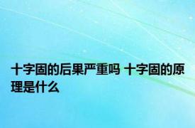 十字固的后果严重吗 十字固的原理是什么