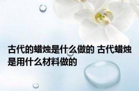 古代的蜡烛是什么做的 古代蜡烛是用什么材料做的