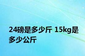 24磅是多少斤 15kg是多少公斤