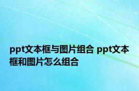 ppt文本框与图片组合 ppt文本框和图片怎么组合