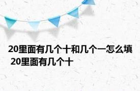 20里面有几个十和几个一怎么填 20里面有几个十