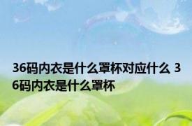 36码内衣是什么罩杯对应什么 36码内衣是什么罩杯