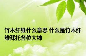 竹木纤维什么意思 什么是竹木纤维拜托各位大神