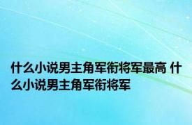 什么小说男主角军衔将军最高 什么小说男主角军衔将军