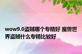 wow9.0盗贼哪个专精好 魔兽世界盗贼什么专精比较好