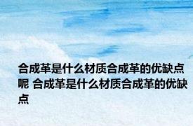 合成革是什么材质合成革的优缺点呢 合成革是什么材质合成革的优缺点