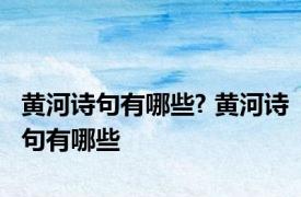 黄河诗句有哪些? 黄河诗句有哪些