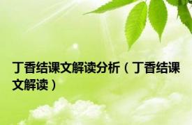 丁香结课文解读分析（丁香结课文解读）