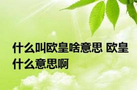 什么叫欧皇啥意思 欧皇什么意思啊