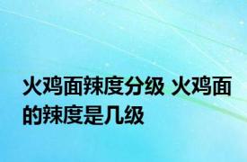 火鸡面辣度分级 火鸡面的辣度是几级