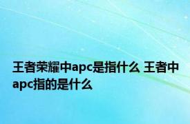 王者荣耀中apc是指什么 王者中apc指的是什么