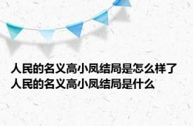 人民的名义高小凤结局是怎么样了 人民的名义高小凤结局是什么