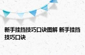 新手挂挡技巧口诀图解 新手挂挡技巧口诀