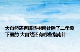 大自然还有哪些指南针除了二年级下册的 大自然还有哪些指南针