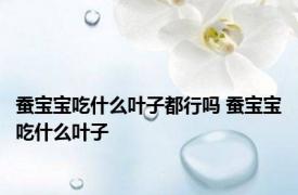 蚕宝宝吃什么叶子都行吗 蚕宝宝吃什么叶子