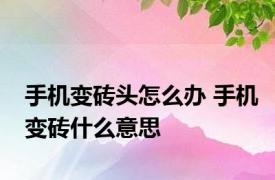 手机变砖头怎么办 手机变砖什么意思