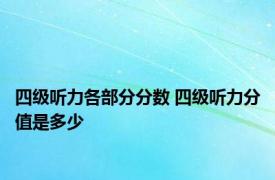 四级听力各部分分数 四级听力分值是多少