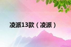 凌派13款（凌派）