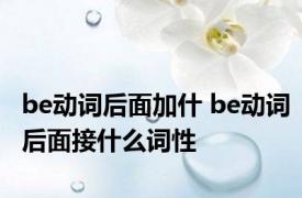 be动词后面加什 be动词后面接什么词性