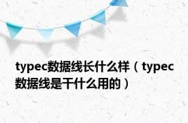 typec数据线长什么样（typec数据线是干什么用的）