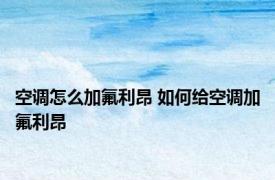 空调怎么加氟利昂 如何给空调加氟利昂