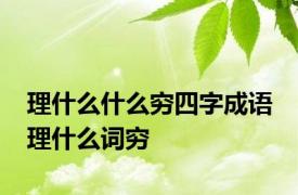 理什么什么穷四字成语 理什么词穷