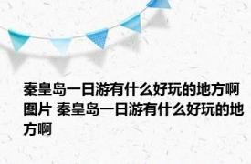 秦皇岛一日游有什么好玩的地方啊图片 秦皇岛一日游有什么好玩的地方啊