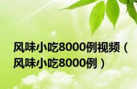 风味小吃8000例视频（风味小吃8000例）