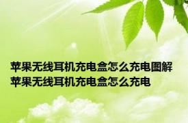 苹果无线耳机充电盒怎么充电图解 苹果无线耳机充电盒怎么充电