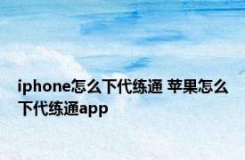 iphone怎么下代练通 苹果怎么下代练通app