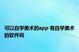 可以自学美术的app 有自学美术的软件吗