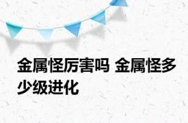 金属怪厉害吗 金属怪多少级进化