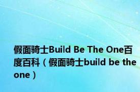 假面骑士Build Be The One百度百科（假面骑士build be the one）