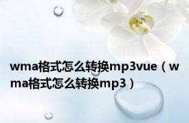 wma格式怎么转换mp3vue（wma格式怎么转换mp3）