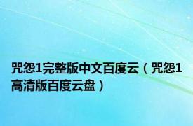 咒怨1完整版中文百度云（咒怨1高清版百度云盘）