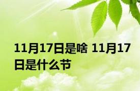 11月17日是啥 11月17日是什么节