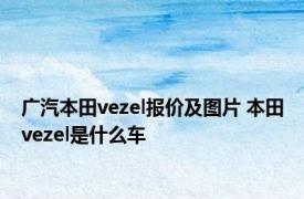 广汽本田vezel报价及图片 本田vezel是什么车