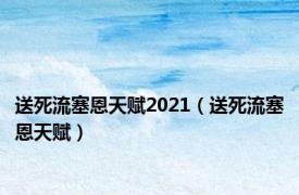 送死流塞恩天赋2021（送死流塞恩天赋）