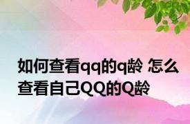 如何查看qq的q龄 怎么查看自己QQ的Q龄