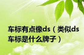 车标有点像ds（类似ds车标是什么牌子）