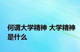 何谓大学精神 大学精神是什么