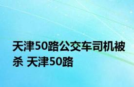 天津50路公交车司机被杀 天津50路 