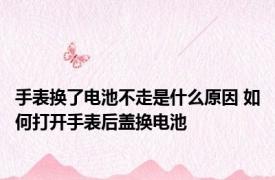 手表换了电池不走是什么原因 如何打开手表后盖换电池